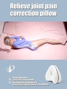 Ergonomic Leg Support Pillow – Heart-Shaped Knee Cushion for Hip Pain Relief Sciatica Support & Pregnancy Comfort Breathable & Soft Memory Foam for Restful Sleep