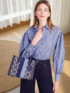 Luxury Floral Tote Bag Genuine Leather Single Shoulder Violin Sheet Music Womens Bag Large Capacity Commuter Handbag