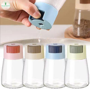 YESPERY Kitchen Salt and Pepper Shakers 0.5g Once Press Precise Quantitative Seasoning Bottle Salt Dispenser Spice Container Sealed Moisture-proof