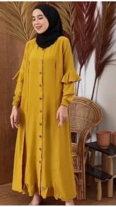 SENNA STORE IRIS MAXY Bahan Crepe Premium Fit To XL Baju muslim modern Gamis wanita terbaru 2023 kekinian modis elegan fashion muslimah hijab style pusat grosir pakaian