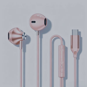 Dual Interface Wired Earphones HiFi Stereo Surround Sound In-ear Headset with Wire Control & Mic Fit for Most Mobile Phones