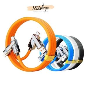 KABEL DATA 4IN1 120W FAST CHARGING KABEL CHARGER DATA CABLE USB TYPE C TO TYPE C LIGHTNING KABEL DATA SILIKON SUPER FAST CHARGING