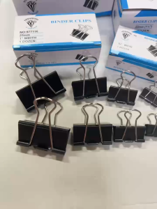Binder clip Fold Back Clip Metal black Multipurpose School&Office Supplies Paper Clip arts 12pcs/box