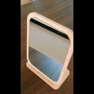 Golden ขอบอัดทำด้วยไม้  2 ขนาดให้เลือก  กระจกแต่งฐานพับได้  ปรับองศาได้  Makeup mirror