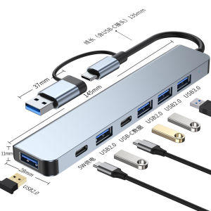 FC&EC USB C HUB Type C Splitter Thunderbolt 3 Docking Station Laptop Adapter With For Macbook Air M1 iPad Pro