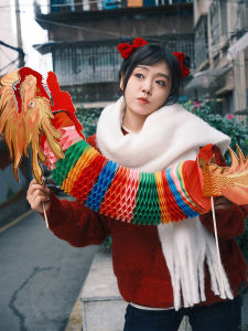 New Years Paper Cut Dragon Dance Wedding Morning Robe Prop Bride Game Creative Marriage Decoration Bedroom Paper Dragon