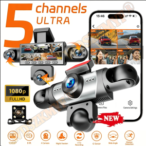 3/5Len WiFi 1080P 360° Car DVR Dash Cam Video Recorder Auto Night Vision Front inside Left Right Rear View Camera Car Assecories