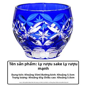 Ly Rượu Sake Edo Kiriko Handcrafted Phong Cách Nhật