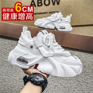 New Black Knight Martin Boots Thick Bottom Heightening Shoes Invisible Inner Heightening Dad Shoes Casual Fashion Youth Trend