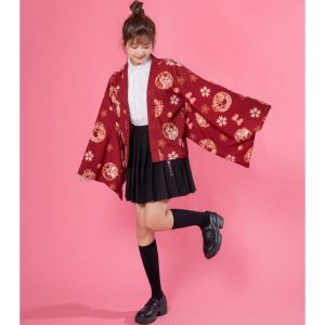 Sweet Japanese Style JK Outerwear College Style Reformed Hanfu Kimono Cardigan Retro Kimono Robe Sun Protection Clothing