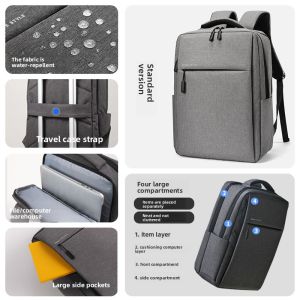 BZBC | Large Capacity Business Travel Backpack For Men Commuter Laptop Bag Middle School High School College Student Bookbag