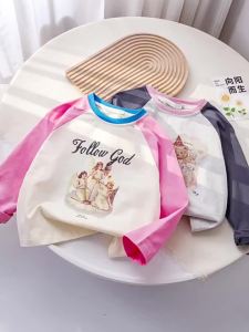 New Fall Design Pure Cotton Base Shirt for Girls