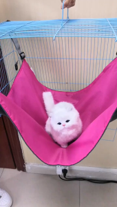 Cat Cage Hammock Cat Bed HangingReversible Bed Cat Cage Fleece Cotton Pet Hammock