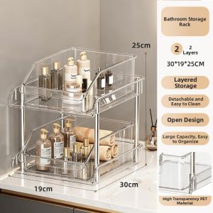 evesigar | Bathroom Countertop Storage Rack Pull-out Shelf