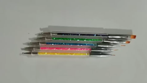 5in1 Set Manicure Nail Art Diamond Dot Pen Painted Liner Brush Pen 5支装美甲双头彩绘笔点钻笔套装光疗笔拉线笔