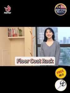 Solid Wood Floor Coat Rack Stand Clothes Handbag Towel Hanger Bedroom Living Room Penyangkut Baju Rak Tuala Kayu