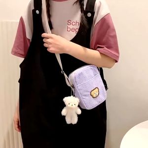 tqas selempang mini bear bahan corduroy