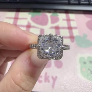 Huitan Geometric Design Women Ring Sparkling Wedding Engagement Promise Accessories Inlaid Shiny CZ Trendy Jewelry for Bridal