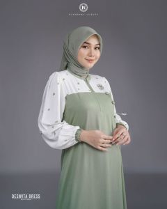 DESWITA DRESS By Nadheera luxury gamis dress muslim wanita Rayon premium busui wudhu friendly fashion muslimah modern kekinian terbaru