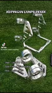 kupingan lampu pesek cnc AS 33 / 31 set dudukan plat nomor pangkon nomer pnp motor gl cb megapro