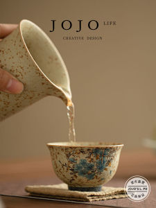 JOJOS L PD Wave Ceramic Tea Set Owner Cup Guest Cup Tasting Cup Gongfu Tea Set Chinese Style Dining Utensils from Mainland China