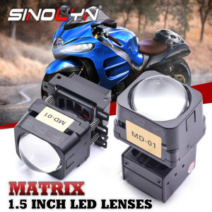 ไฟหน้าโปรเจคเตอร์ LED 12V 45W 1.5 นิ้ว ทรงสี่เหลี่ยม สีขาว สำหรับรถจักรยานยนต์