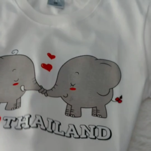 เสื้อยืดผู้ชายแฟชั่นลายช้าง เสื้อ Thailand เสื้อแขนสั้น ผ้าฝ้ายcotton100%ใส่สบาย paintmyloใส่ได้ทั้งชายและหณิง