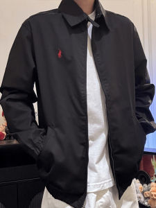 OUMULONG | Autumn Black Short Jacket With Horse Embroidery