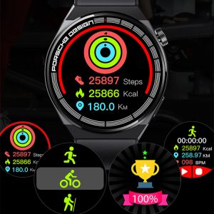 Wireless Charging Sport Smartwatch Waterproof Touch Screen Watch Heart Rate Bluetooth 5.0 LED Display Watch Fitness Tracker NFC Men