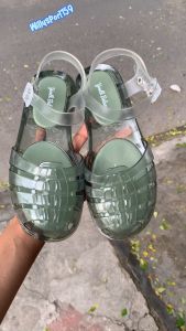 Sandal Sepatu Karet Import Transparan Flat Jelly Gladiator Possession Trendi
