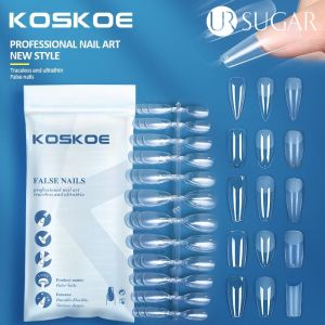 UR SUGAR 120pcs False Nail Tips Fake Nail Matte Tips Capsule Press on Coffin/Stiletto/Almond/Square/Oval Nail Art Practice Tools