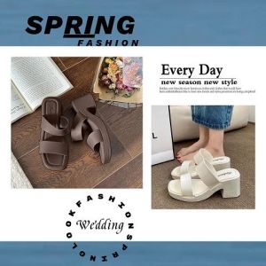 Tsion NEW รองเท้าเเฟชั่นผู้หญิง ทรงดีราคาถูก ทรงสาย 2 เส้น เสริมส้น มี 3 สีให้เลือกจุกๆ  กดใส่ตะกร้าได้เลย รุ่นนี้ดูดีจึ้งเวอร์ งานดีขนาดนี้ต้องจัดแล้วป้ะ