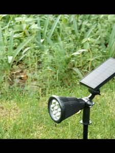 Outdoor Lighting Street Light Energy Saving Courtyard Villa Garden Plug-In Lawn Lamp Colorful Landscape Black Solar Spotlight