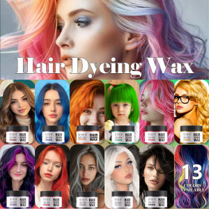 Temporary Hair Color Wax 13 Colors Hair Styling Hair Dyeing Paste Long Lasting Hair Dye Mud Kids Diy Hair Colour Cream Wax 50g