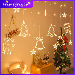 พลังงานแสงอาทิตย์ไฟคริสต์มาสกลางแจ้งกันน้ำไฟคริสต์มาส Led นางฟ้าม่านตกแต่งรายการ2024ของขวัญคริสต์มาสสำหรับตกแต่งบ้านกันน้ำ IP44กระพริบตกแต่งคริสต์มาสโคมไฟ8โหมด220โวลต์สหภาพยุโรปเสียบที่มีการควบคุมระยะไกล