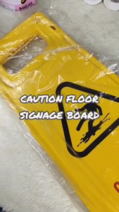 Caution Floor Signage Board A Shape Standing/ Two Sided/ Durable Quality/Caution Wet Floor/ Claning & Work In Progress