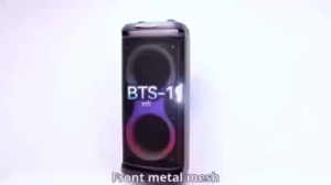 BTS-1995 200W Coloured light Portable party speaker with powerful sound 2 Wireless Mic Bluetooth