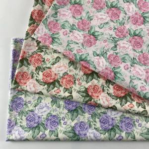 100% Cotton Poplin Fabric Rose Printing Sewing Womens Quilted Doll DIY Accessories Material 50x150cm TJ20340