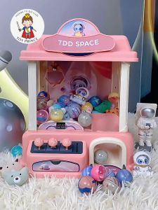 MÁY GHẮP THÚ MINI SIZE LỚN PHI HÀNH GIA MÁY PHÁT NHẠC ĐÈN  KÈM THEO NHIỀU THÚ BÔNG QUẢ ĐỊA CẦU XU NHÂN VẬT PHI HÀNH GIA