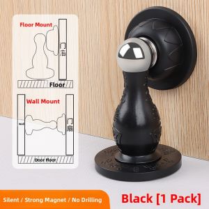 No-Drill Modern Bathroom Door Stopper Magnetic Door Holder Fixed Safety Protector Silicone Material Simple Creative Home Decor