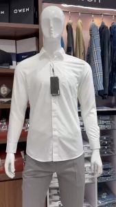 OWEN - (FREESHIP) Áo sơ mi trắng dài tay Sợi Sồi - Có túi ngực/Không túi ngực (Regularfit/Slimfit) Có size lớn