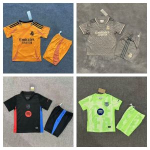 Season2425 Kid's Sport T-shirt Age 2-13 Jersey Football Club Away Short Sleeve+Pants Real Madrid Barcelona Manchester City&United Red Army Arsenal Bayern Childrens Sports Uniform