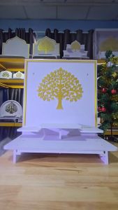 new หิ้งพระ H24 มีถาดไลด์ หิ้งติดผนัง พระพิฆเนศ ท้าวเวส หิ้งไอ้ไข่ หิ้งคอนโด.