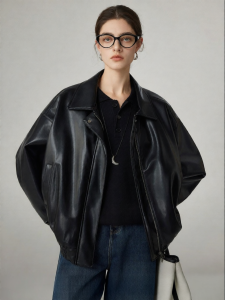 Sweet and Cool Vintage Loose Fitted Short Biker Jacket