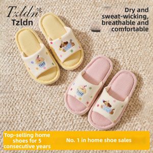 TZLDN | Anti-slip Childrens Linen Slippers