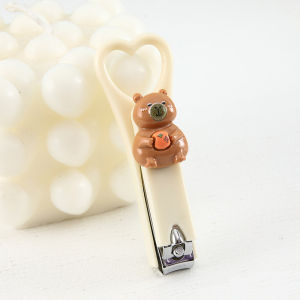 Cute Cartoon Bear Home Use Small Size Stainless Steel Nail Clippers Children Students Nail Care Tool Nail Scissors