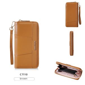 Baellerry | Ví Dài Nữ Baellerry Ví Cầm Tay Màu Trơn Thanh Lịch Có Ngăn Đựng Tiền Xu Độc Lập Và Dây Đeo Cổ Tay Có Thể Tháo Rời Da PU Dung Tích Lớn