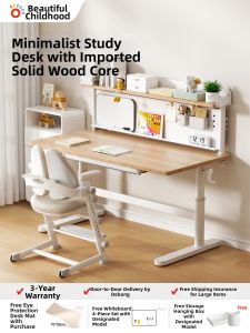 MEIHAOTONGNIAN | Adjustable Solid Wood Children Study Desk
