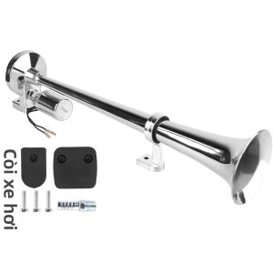 Bộ Còi Hơi Ô Tô Chống Nước 12V/24V Kèm Dây Và Rơle Cho Thuyền Xe Tải SUV - Còi Siêu To Đa Âm Sắc