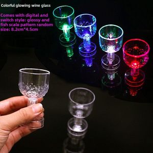 Creative Acrylic Light-Up Drinking Cup Glowing When Water Is Pouredin Nightclub Flashing Bar New Gift Chinese Style 201mL-300mL Capacity